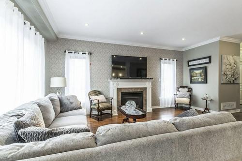2 Mulberry Lane, Grimsby, ON - Indoor Photo Showing Living Room With Fireplace