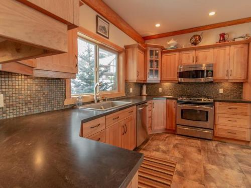 1414 Huckleberry Drive, South Shuswap, BC - Indoor Photo Showing Kitchen With Double Sink