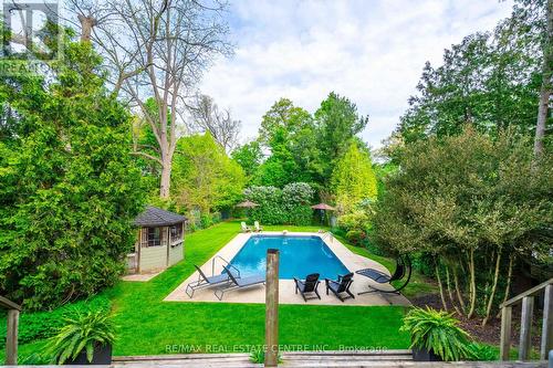 431 Patricia Drive, Burlington, ON - Outdoor With In Ground Pool With Backyard
