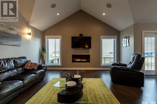 45 Crescent Drive, Avonlea, SK - Indoor Photo Showing Living Room With Fireplace