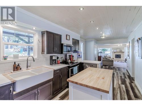 7243 Rainbow Crescent, Canim Lake, BC - Indoor Photo Showing Kitchen With Double Sink