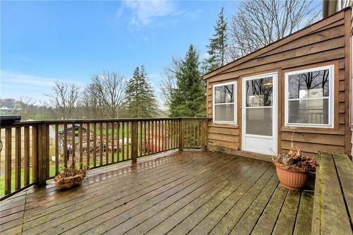 Back deck from sunroom - 1029 Lower Lions Club Road, Dundas, ON 