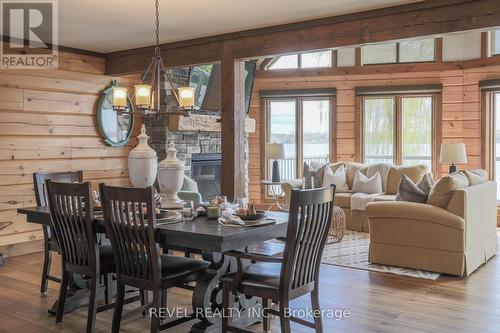 37 Glassford Road, Kawartha Lakes, ON - Indoor Photo Showing Dining Room With Fireplace