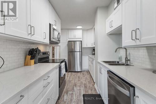 #604 -389 Dundas St, London, ON - Indoor Photo Showing Kitchen With Double Sink With Upgraded Kitchen