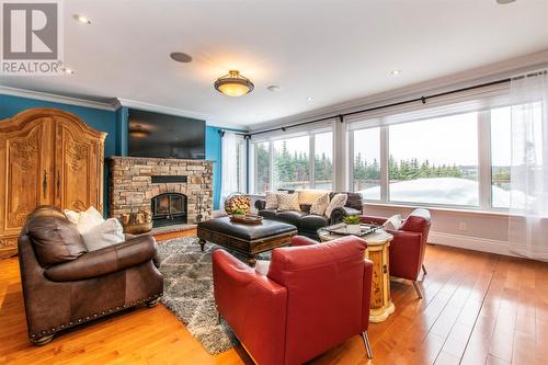 223 Olivers Pond Road, Portugal Cove-St. Philips, NL - Indoor Photo Showing Living Room With Fireplace