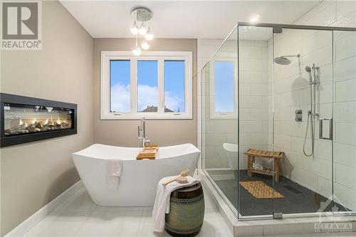 209 Des Violettes Street, Hammond, ON - Indoor Photo Showing Bathroom With Fireplace