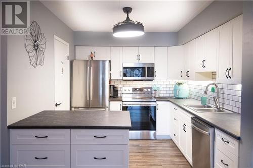 50 Campbell Court Unit# 207, Stratford, ON - Indoor Photo Showing Kitchen With Stainless Steel Kitchen With Double Sink