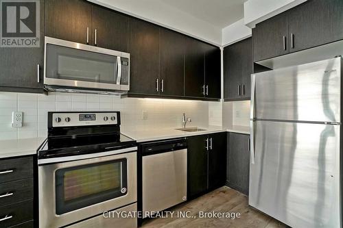 #1607 -17 Zorra St, Toronto, ON - Indoor Photo Showing Kitchen With Upgraded Kitchen