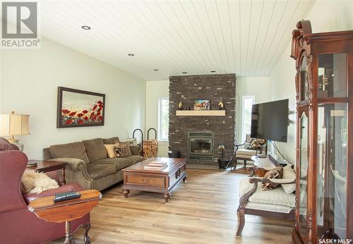 Perlinger Acreage, Montrose Rm No. 315, SK - Indoor Photo Showing Living Room With Fireplace