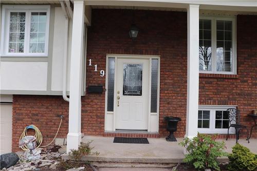 Welcoming entrance - 119 Jarrett Place, Dunnville, ON - Outdoor With Exterior