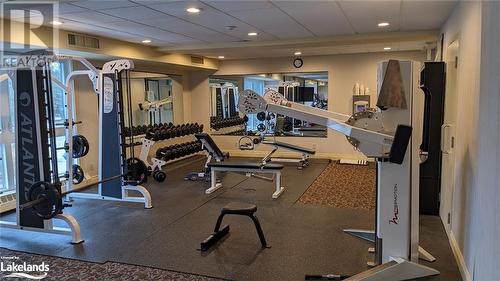Gym in the Bayshore building - 1235 Deerhurst Drive Unit# 421, Huntsville, ON - Indoor Photo Showing Gym Room