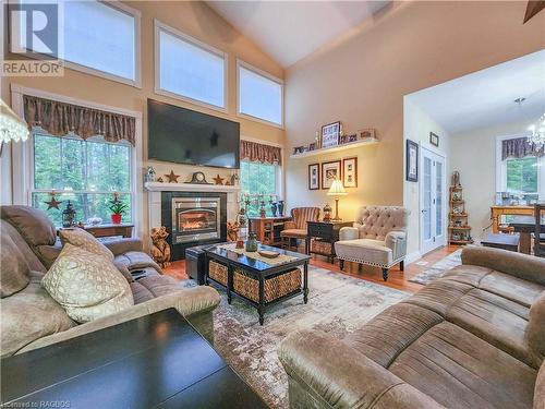 37 Grouse Drive, Oliphant, ON - Indoor Photo Showing Living Room With Fireplace
