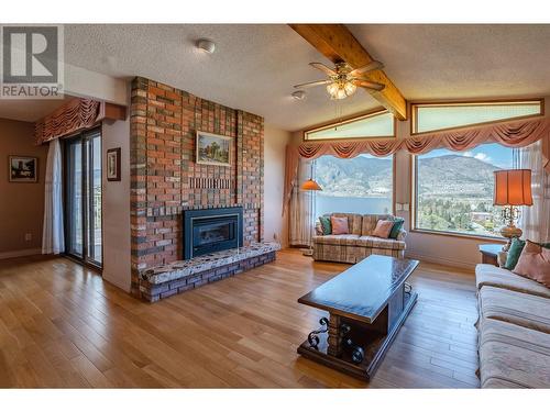 105 Spruce Road, Penticton, BC - Indoor Photo Showing Living Room With Fireplace
