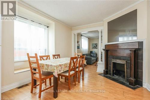 6175 Barker St, Niagara Falls, ON - Indoor Photo Showing Dining Room With Fireplace