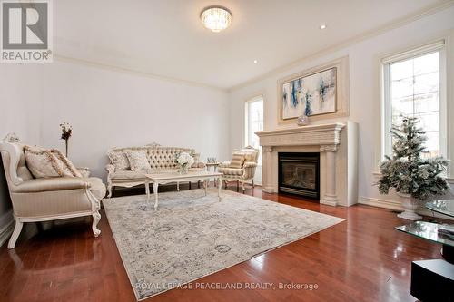36 Valleyford Avenue, Richmond Hill, ON - Indoor Photo Showing Living Room With Fireplace