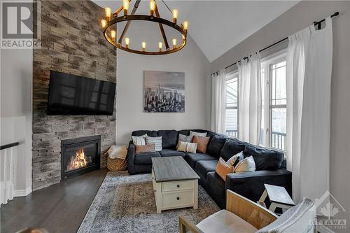 114 Pinelock Street, Ottawa, ON - Indoor Photo Showing Living Room With Fireplace