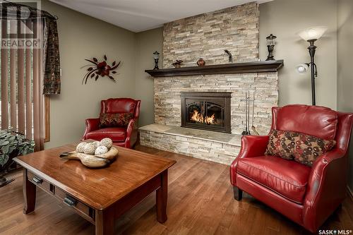 1629 Marshal Crescent, Moose Jaw, SK - Indoor Photo Showing Living Room With Fireplace