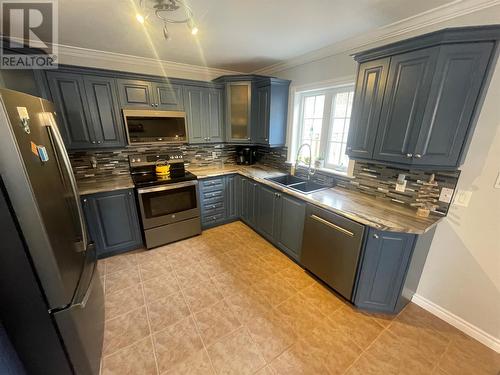 19 Harmsworth Drive, Grand Falls Windsor, NL - Indoor Photo Showing Kitchen With Double Sink With Upgraded Kitchen