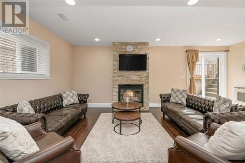 199 Branton Crescent, Lakeshore, ON - Indoor Photo Showing Living Room With Fireplace