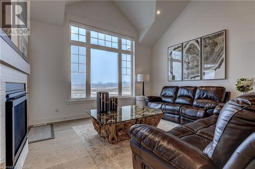 258 Ironwood Way, Kemble, ON - Indoor Photo Showing Living Room With Fireplace
