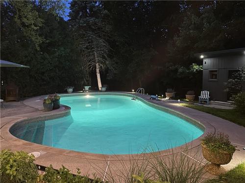 1910 Kerns Road, Burlington, ON - Outdoor With In Ground Pool With Backyard