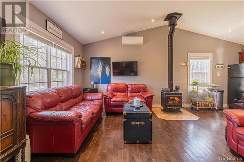 7 Holland Lane, Cambridge-Narrows, NB - Indoor Photo Showing Living Room With Fireplace