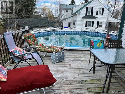 18 Rose Street, St. Stephen, NB - Outdoor With Above Ground Pool With Deck Patio Veranda