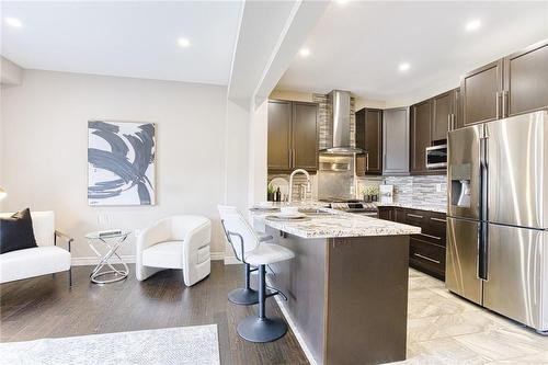 63 John Frederick Drive, Ancaster, ON - Indoor Photo Showing Kitchen With Stainless Steel Kitchen With Upgraded Kitchen