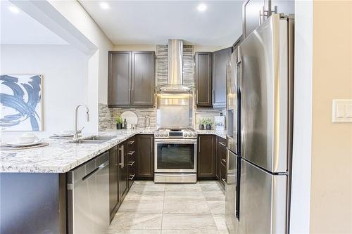 63 John Frederick Drive, Ancaster, ON - Indoor Photo Showing Kitchen With Stainless Steel Kitchen With Upgraded Kitchen