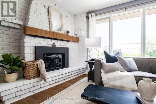 188 Lakeshore Road E, Blue Mountains, ON - Indoor Photo Showing Living Room With Fireplace