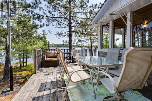 Pcl 26833 Ashigami Lake Island, Wahnapitae, ON - Outdoor With Deck Patio Veranda With Exterior
