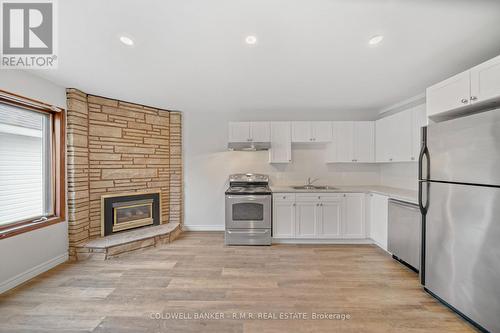 60 Albert St S, Kawartha Lakes, ON - Indoor Photo Showing Kitchen With Fireplace With Double Sink