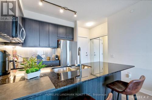 #503 -50 Thomas Riley Rd, Toronto, ON - Indoor Photo Showing Kitchen With Double Sink With Upgraded Kitchen