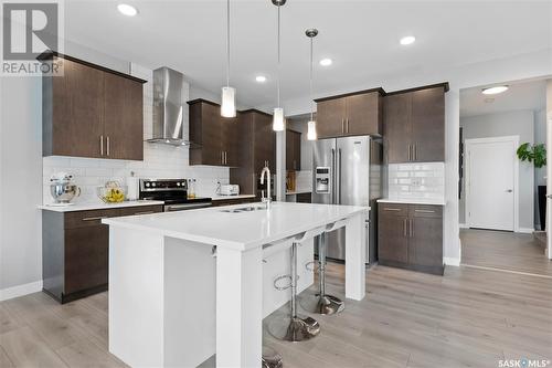 3244 Crosbie Crescent, Regina, SK - Indoor Photo Showing Kitchen With Stainless Steel Kitchen With Upgraded Kitchen