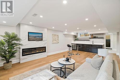 26 Matane Crt, Toronto, ON - Indoor Photo Showing Living Room With Fireplace
