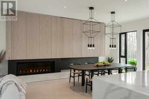 5008 Spruce Avenue, Burlington, ON - Indoor With Fireplace