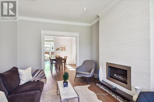 267 Beech Ave, Toronto, ON - Indoor Photo Showing Living Room With Fireplace