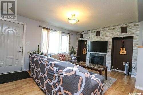 38 Redwood Drive, Yorkton, SK - Indoor Photo Showing Other Room With Fireplace