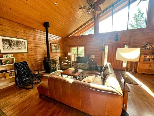 2456 Princeton/S'Land Road, Princeton, BC - Indoor Photo Showing Living Room With Fireplace