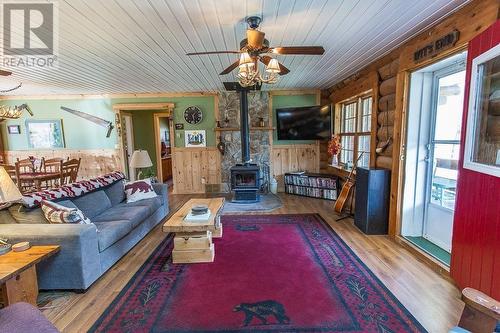 137 Laurel Dr|Laird Township, Echo Bay, ON - Indoor Photo Showing Living Room With Fireplace