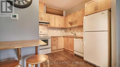 801 - 44 Bond Street W, Oshawa, ON - Indoor Photo Showing Kitchen With Double Sink