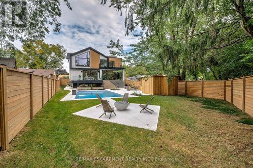 298 Strathcona Drive, Burlington, ON - Outdoor With In Ground Pool With Deck Patio Veranda With Backyard