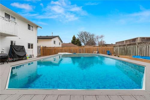 9 Hobart Crescent, Brantford, ON - Outdoor With In Ground Pool With Backyard
