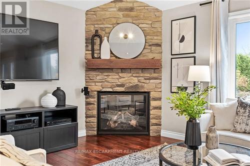 27 Meander Close, Hamilton, ON - Indoor Photo Showing Living Room With Fireplace