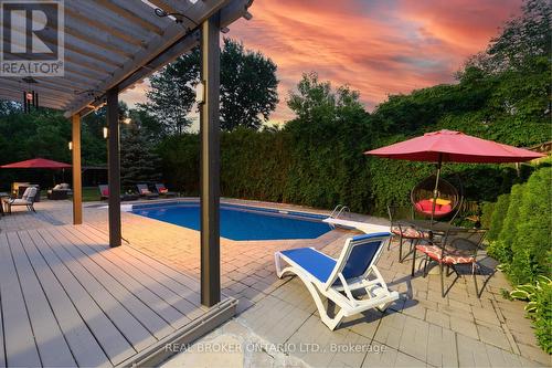 362 Small Crescent, Oakville, ON - Outdoor With In Ground Pool With Deck Patio Veranda With Backyard