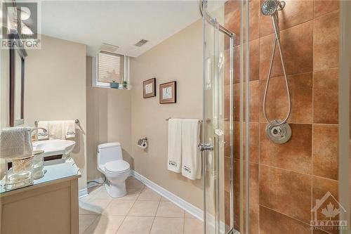 Lower level 3pc bath - 1497 Bourcier Drive, Ottawa, ON - Indoor Photo Showing Bathroom