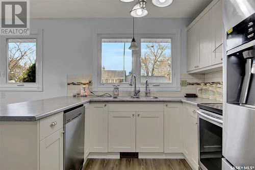 3 Walden Crescent, Regina, SK - Indoor Photo Showing Kitchen With Stainless Steel Kitchen With Double Sink
