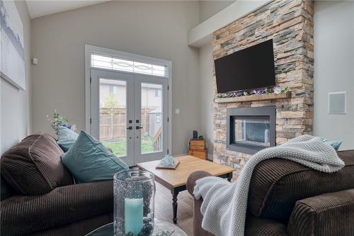 82 Wilkes Street, Brantford, ON - Indoor Photo Showing Living Room With Fireplace