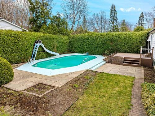 Backyard - 1528 Rue Dablon, Saint-Bruno-De-Montarville, QC - Outdoor With In Ground Pool With Backyard