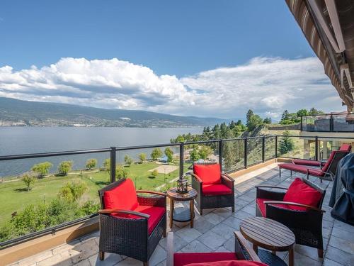 111-14419 Downton Avenue, Summerland, BC - Outdoor With Body Of Water With Deck Patio Veranda With View With Exterior
